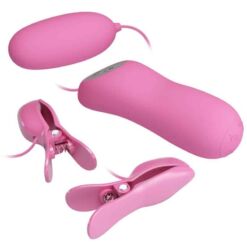 Comprar PRETTY LOVE - PINZAS CON VIBRACIÓN Y ELETROSHOCK ROSA al mejor precio - Envíos Discretos