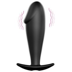 Comprar PRETTY LOVE - PLUG ANAL SILICONA FORMA PENE Y 12 MODOS VIBRACIÓN NEGRO al mejor precio - Envíos Discretos