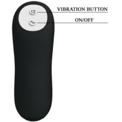 Comprar PRETTY LOVE - PLUG ANAL SILICONA FORMA PENE Y 12 MODOS VIBRACIÓN NEGRO al mejor precio - Envíos Discretos