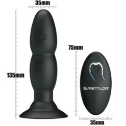 Comprar PRETTY LOVE - PLUG VIBRADOR Y ROTACIÓN POR CONTROL REMOTO al mejor precio - Envíos Discretos