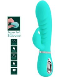 Comprar PRETTY LOVE - PRESCOTT VIBRADOR PUNTO G MULTIFUNCIÓN VERDE AGUA al mejor precio - Envíos Discretos