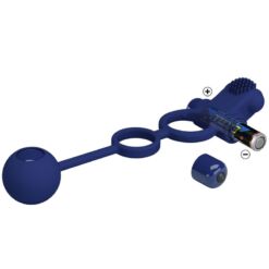 Comprar PRETTY LOVE - REMINGTON DOBLE ANILLO VIBRADOR CON PLUG AZUL al mejor precio - Envíos Discretos