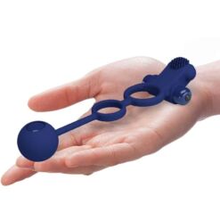 Comprar PRETTY LOVE - REMINGTON DOBLE ANILLO VIBRADOR CON PLUG AZUL al mejor precio - Envíos Discretos