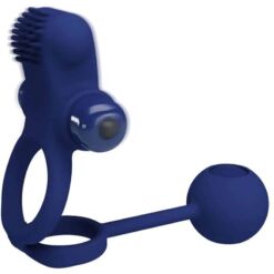 Comprar PRETTY LOVE - REMINGTON DOBLE ANILLO VIBRADOR CON PLUG AZUL al mejor precio - Envíos Discretos