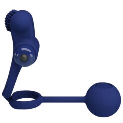 Comprar PRETTY LOVE - REMINGTON DOBLE ANILLO VIBRADOR CON PLUG AZUL al mejor precio - Envíos Discretos