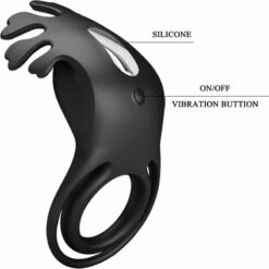 Comprar PRETTY LOVE - RUBEN ANILLO VIBRADOR 7 VIBRACIONES SILICONA NEGRO al mejor precio - Envíos Discretos