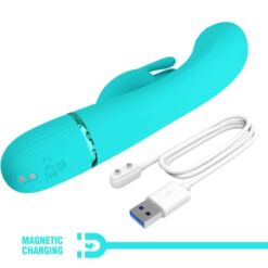 Comprar PRETTY LOVE - SCOCCO VIBRADOR RABBIT TURQUESA al mejor precio - Envíos Discretos