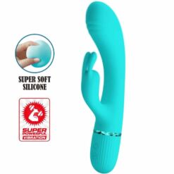 Comprar PRETTY LOVE - SCOCCO VIBRADOR RABBIT TURQUESA al mejor precio - Envíos Discretos