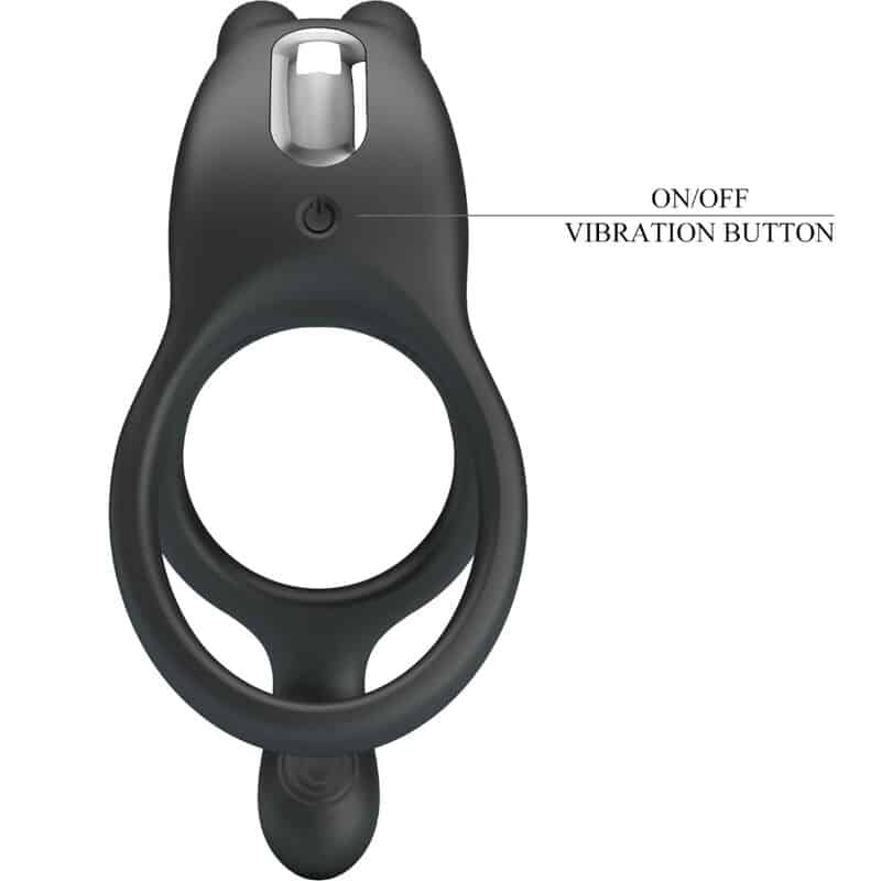 PRETTY LOVE - SETH DOBLE ANILLO VIBRADOR RABBIT 7 VIBRACIONES NEGRO - piKanteo | Despierta tu lado más piKante Comprar PRETTY LOVE - SETH DOBLE ANILLO VIBRADOR RABBIT 7 VIBRACIONES NEGRO al mejor precio - Envíos Discretos