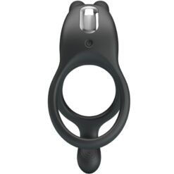 Comprar PRETTY LOVE - SETH DOBLE ANILLO VIBRADOR RABBIT 7 VIBRACIONES NEGRO al mejor precio - Envíos Discretos