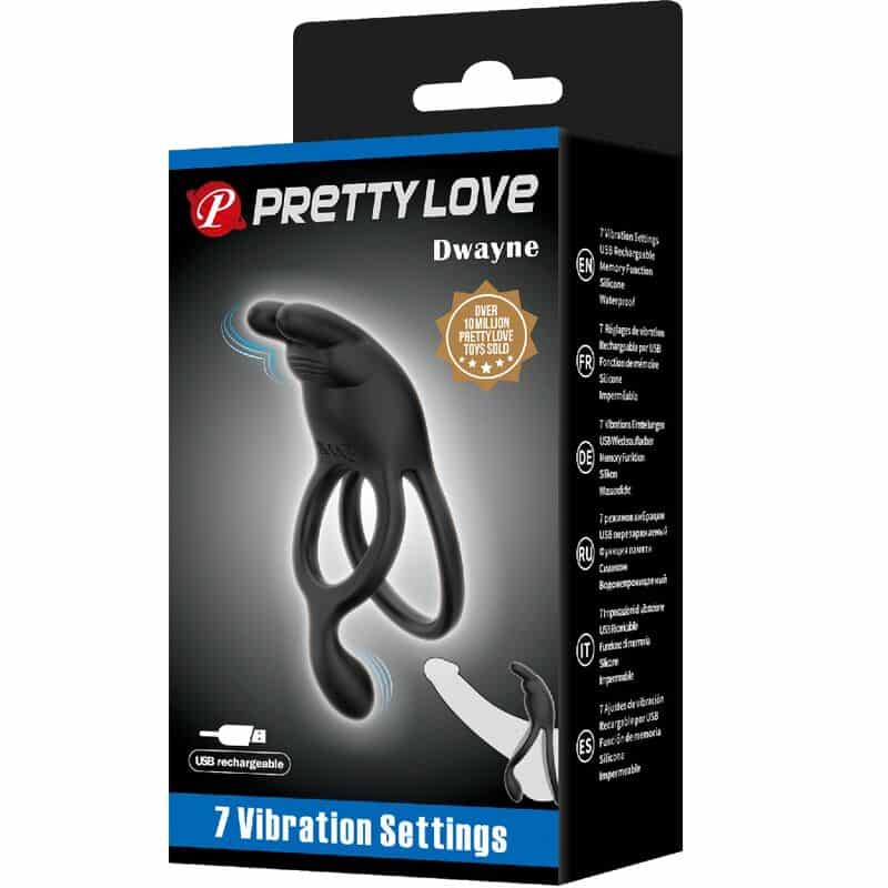 PRETTY LOVE - SETH DOBLE ANILLO VIBRADOR RABBIT 7 VIBRACIONES NEGRO - piKanteo | Despierta tu lado más piKante Comprar PRETTY LOVE - SETH DOBLE ANILLO VIBRADOR RABBIT 7 VIBRACIONES NEGRO al mejor precio - Envíos Discretos