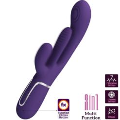 Comprar PRETTY LOVE - SHANIA TRIPLE VIBRADOR RABBIT MULTIFUNCIÓN MORADO al mejor precio - Envíos Discretos