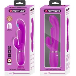 Comprar PRETTY LOVE - SHANIA TRIPLE VIBRADOR RABBIT MULTIFUNCIÓN ROSA al mejor precio - Envíos Discretos