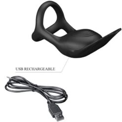 Comprar PRETTY LOVE - SILAS ANILLO VIBRADOR 7 VIBRACIONES SILICONA NEGRO al mejor precio - Envíos Discretos