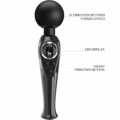 Comprar PRETTY LOVE - SKYLER VIBRADOR WAND NEGRO al mejor precio - Envíos Discretos