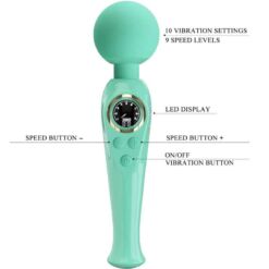 Comprar PRETTY LOVE - SKYLER VIBRADOR WAND VERDE al mejor precio - Envíos Discretos