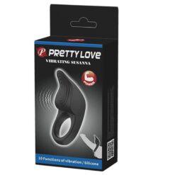 Comprar PRETTY LOVE - SUSANNA ANILLO VIBRADOR PARA PENE NEGRO al mejor precio - Envíos Discretos