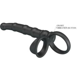 Comprar PRETTY LOVE - TATUM ANILLO VIBRADOR PENE CON PLUG 10 VIBRACIONES NEGRO al mejor precio - Envíos Discretos