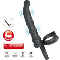 Comprar PRETTY LOVE - TATUM ANILLO VIBRADOR PENE CON PLUG 10 VIBRACIONES NEGRO al mejor precio - Envíos Discretos