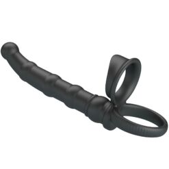 Comprar PRETTY LOVE - TATUM ANILLO VIBRADOR PENE CON PLUG 10 VIBRACIONES NEGRO al mejor precio - Envíos Discretos