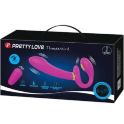 Comprar PRETTY LOVE - THUNDERBIRD VIBRADOR DOBLE STRAP-ON CONTROL REMOTO MORADO al mejor precio - Envíos Discretos