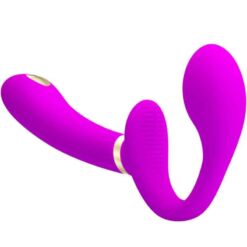 Comprar PRETTY LOVE - THUNDERBIRD VIBRADOR DOBLE STRAP-ON CONTROL REMOTO MORADO al mejor precio - Envíos Discretos