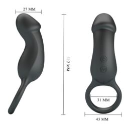Comprar PRETTY LOVE - TRAE ANILLO VIBRADOR CON ESTIMULADOR NEGRO al mejor precio - Envíos Discretos