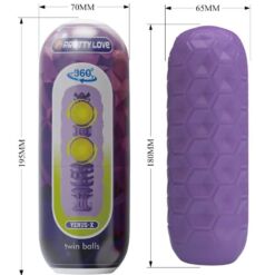 Comprar PRETTY LOVE - TWIN BALLS MASTURBADOR MASCULINO MORADO al mejor precio - Envíos Discretos
