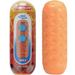 Comprar PRETTY LOVE - TWIN BALLS MASTURBADOR MASCULINO NARANJA al mejor precio - Envíos Discretos