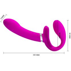 Comprar PRETTY LOVE - VALERIE VIBRADOR DOBLE STRAP-ON 12 VIBRACIONES MORADO al mejor precio - Envíos Discretos