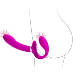 Comprar PRETTY LOVE - VALERIE VIBRADOR DOBLE STRAP-ON 12 VIBRACIONES MORADO al mejor precio - Envíos Discretos