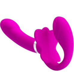 Comprar PRETTY LOVE - VALERIE VIBRADOR DOBLE STRAP-ON 12 VIBRACIONES MORADO al mejor precio - Envíos Discretos