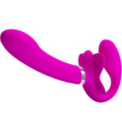 Comprar PRETTY LOVE - VALERIE VIBRADOR DOBLE STRAP-ON 12 VIBRACIONES MORADO al mejor precio - Envíos Discretos