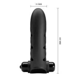 Comprar PRETTY LOVE - VANCE FUNDA DEDO VIBRADOR CONEJO NEGRO al mejor precio - Envíos Discretos