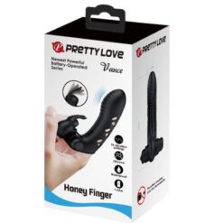 Comprar PRETTY LOVE - VANCE FUNDA DEDO VIBRADOR CONEJO NEGRO al mejor precio - Envíos Discretos