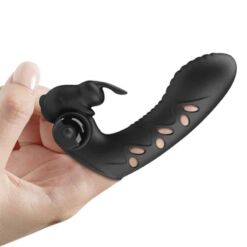 Comprar PRETTY LOVE - VANCE FUNDA DEDO VIBRADOR CONEJO NEGRO al mejor precio - Envíos Discretos