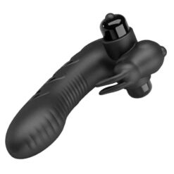 Comprar PRETTY LOVE - VANCE FUNDA DEDO VIBRADOR CONEJO NEGRO al mejor precio - Envíos Discretos
