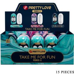 Comprar PRETTY LOVE - VENUS X 15 MASTURBADORES MASCULINOS SILICONA BLANCO al mejor precio - Envíos Discretos