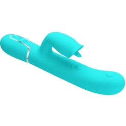 Comprar PRETTY LOVE - VIBRADOR RABBIT CON LICKING VERDE AGUA al mejor precio - Envíos Discretos