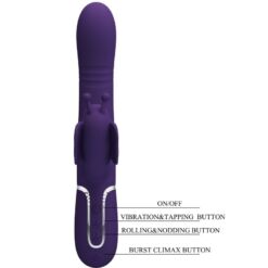 Comprar PRETTY LOVE - VIBRADOR RABBIT MULTIFUNCIÓN 4 EN 1 MARIPOSA MORADO al mejor precio - Envíos Discretos