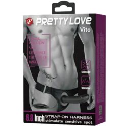 Comprar PRETTY LOVE - VITO STRAP ON CON DILDO HUECO Y VIBRACIÓN 17.3 CM al mejor precio - Envíos Discretos