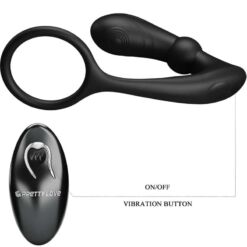 Comprar PRETTY LOVE - WARREN ANILLO & VIBRADOR ANAL NEGRO al mejor precio - Envíos Discretos