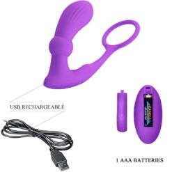Comprar PRETTY LOVE - WARREN ANILLO & VIBRADOR ANAL VIOLETA al mejor precio - Envíos Discretos