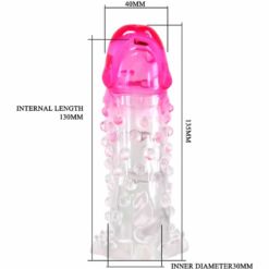 Comprar PRETTY LOVE - WILFORD FUNDA REALÍSTICA ALARGADORA CON RELIEVE PARA PENE ROSA al mejor precio - Envíos Discretos