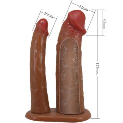 Comprar PRETTY LOVE - YAIRON FUNDA PARA PENE DOBLE CON EXTENSIÓN DE 4 CM MULATO al mejor precio - Envíos Discretos