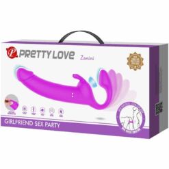 Comprar PRETTY LOVE - ZANINI DILDO STRAP-ON SIN ARNÉS 10 VIBRACIONES MORADO al mejor precio - Envíos Discretos