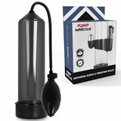 Comprar PUMP ADDICTED - BOMBA ERECCIÓN RX3 NEGRO CON VIBRADOR al mejor precio - Envíos Discretos