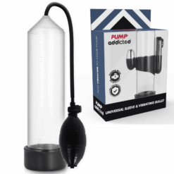 Comprar PUMP ADDICTED - BOMBA ERECCIÓN RX3 TRANSPARENTE CON VIBRADOR al mejor precio - Envíos Discretos