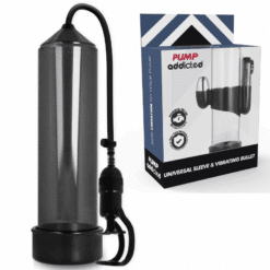 Comprar PUMP ADDICTED - BOMBA ERECCIÓN RX5 NEGRO CON VIBRADOR al mejor precio - Envíos Discretos
