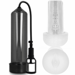 Comprar PUMP ADDICTED - BOMBA ERECCIÓN RX7 NEGRO CON MASTURBADOR al mejor precio - Envíos Discretos